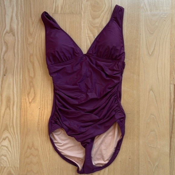 J. Crew Swim Jcrew Long Torso Ruched One Piece Swimsuit 2 New